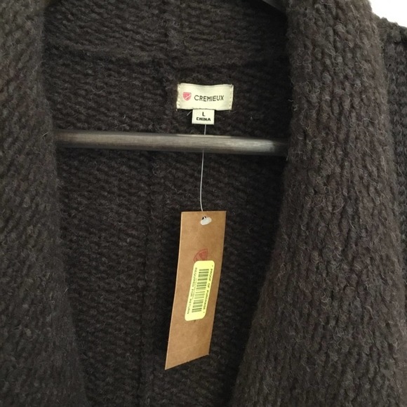 Daniel Cremieux Long Draped Open Front Vest Wool Blend Size L NWT - Picture 6 of 10